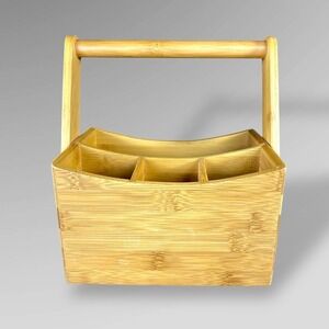 Totally Bamboo‎ Utensil and Napkin Holder with Handle Variety of Uses